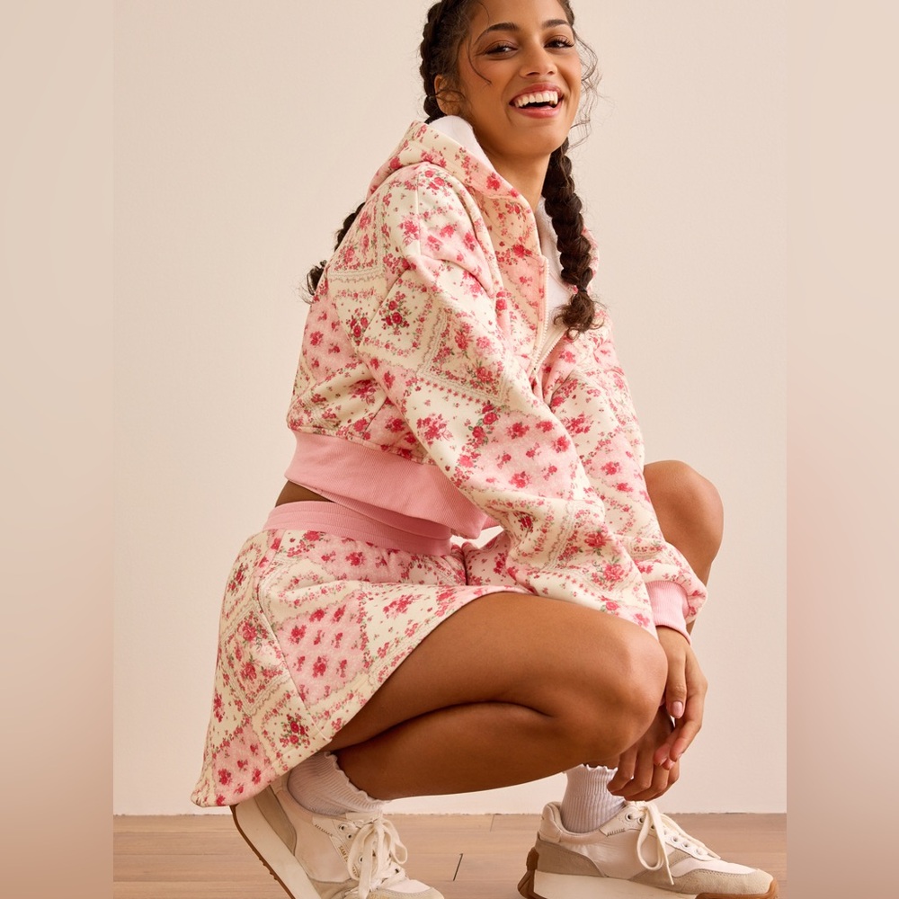 Altar'd State Pink Floral Sweater